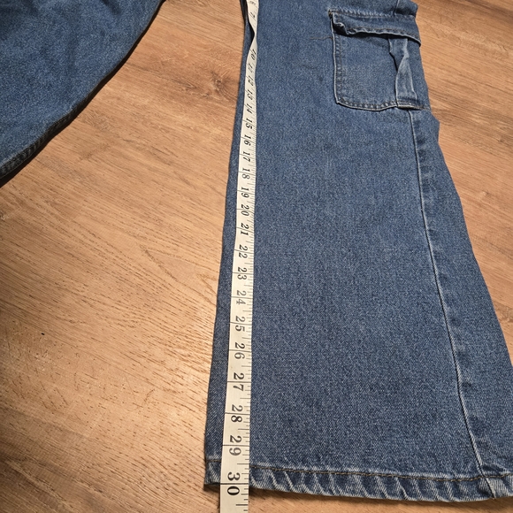 PrettyLittleThing Blue Wide Leg Jeans Womens Size 4 - Picture 6 of 8